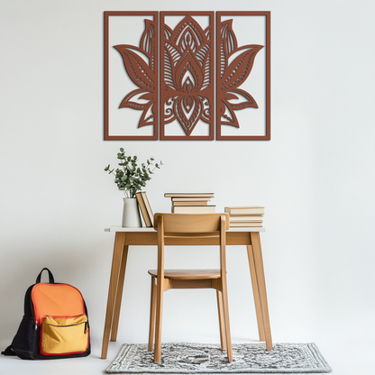 Mandala Lotus Metal Wall Art - Elegant & Spiritual Home Decor - KAF148