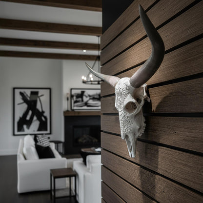 Decorative Steer Horns and Skull