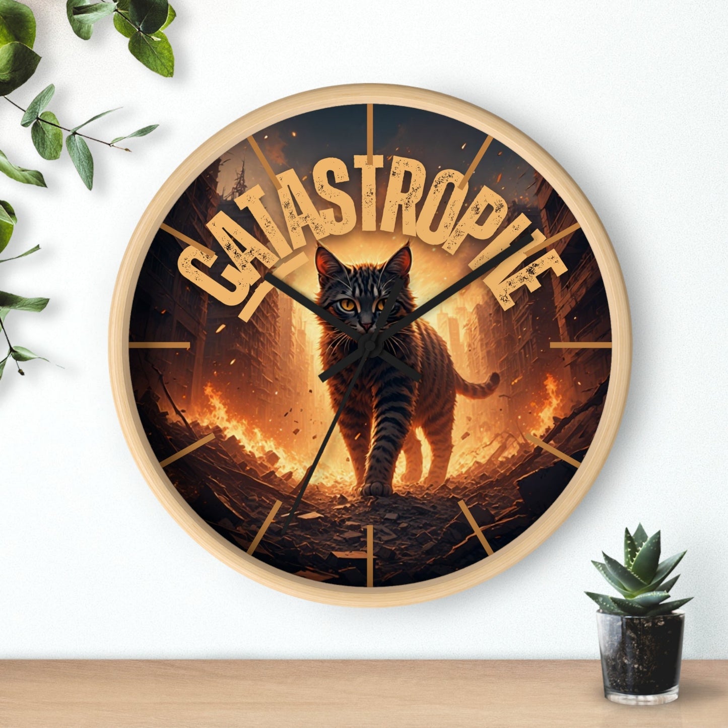 CATastrophe Wall Clock - Unique Home Decor for Cat Lovers
